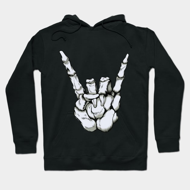 Skeleton Rock - Full Body Variant Hoodie by supertwistedgaming